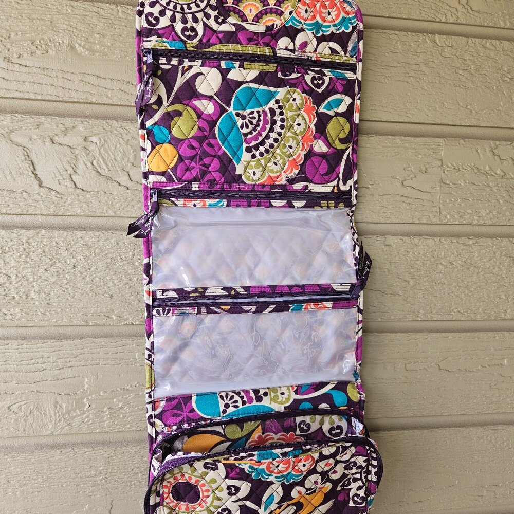 Vera Bradley foldable hanging travel makeup case